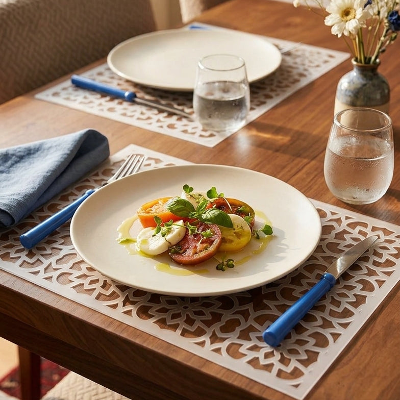 Set of Floral Plexi Placemats