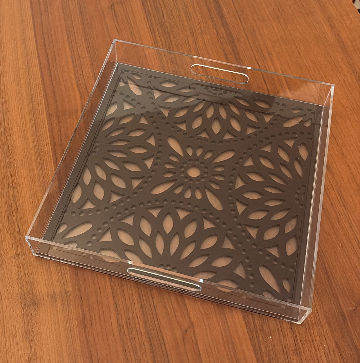 Scarlet Engraved Tray