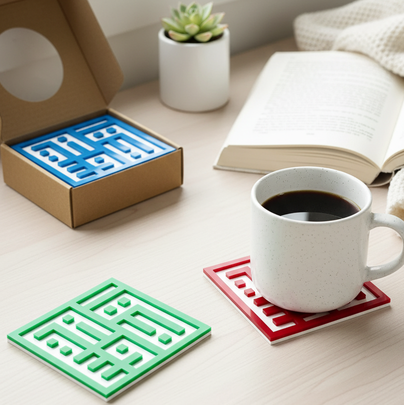 Ahla w Sahla Engraved Coasters - Set of 6