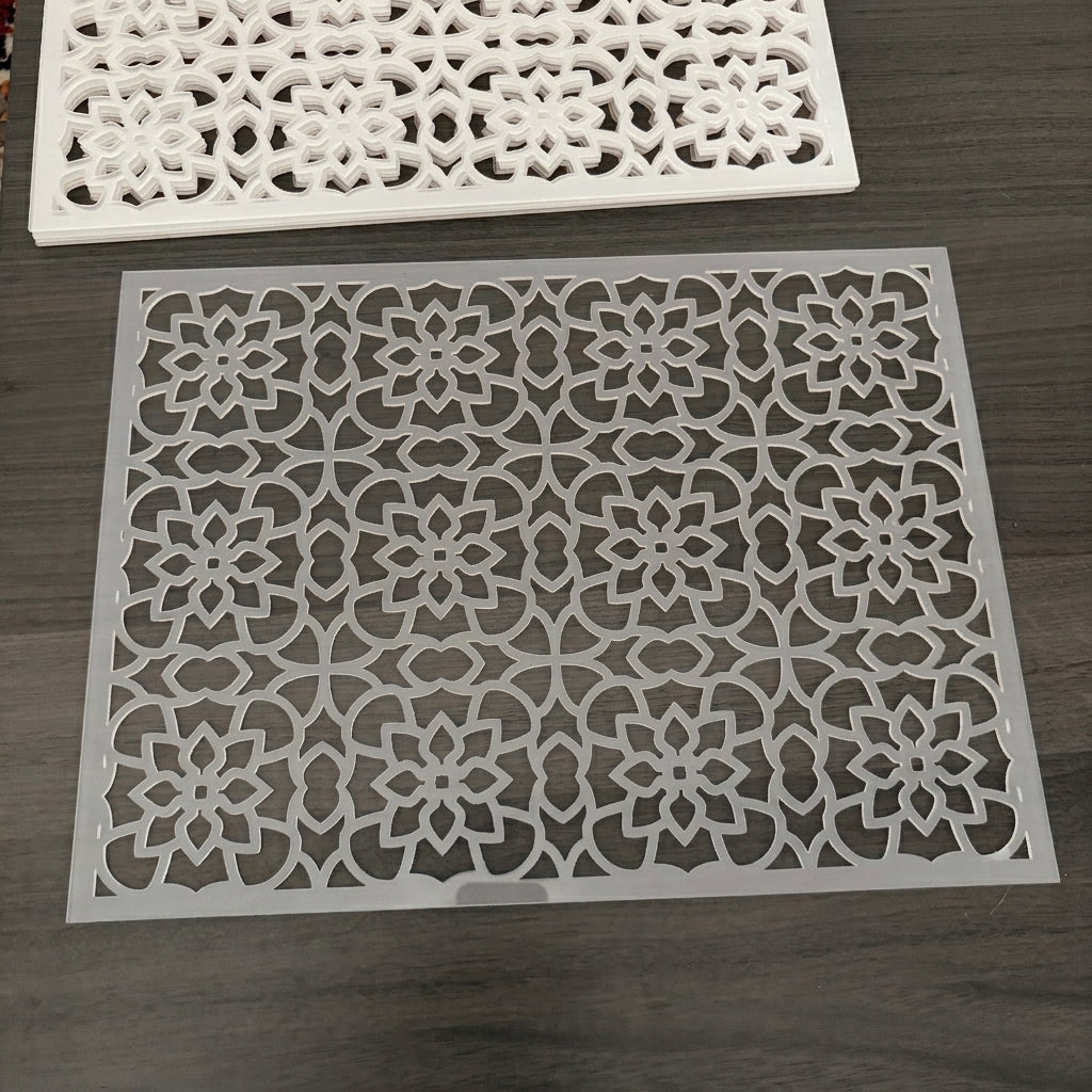 Set of Floral Plexi Placemats