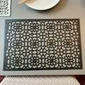 Set of Floral Plexi Placemats